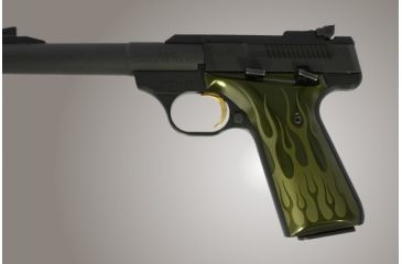 Image of Hogue Browning Buckmark Flames Aluminum Green Anodized 72131