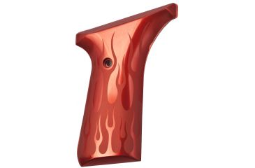 Image of Hogue Browning Buckmark Handgun Grip Flames Aluminum Red Anodized 72132 1h Gu 72132