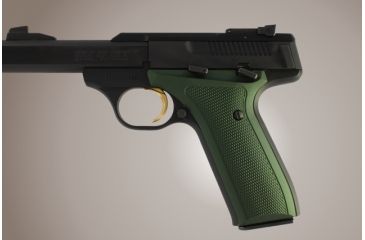 Image of Hogue Browning Buckmark Urx Checkered Aluminum Matte Green Anodized 72151