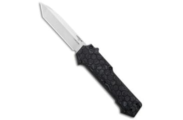 Image of Hogue Compound OTF Automatic, 3.5in Tanto Blade - Black PVD Finish Solid Black G10 Frame - Tritium Trigger, 34021
