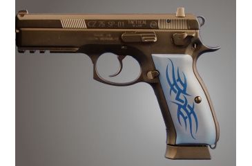 Image of Hogue Cz 75 Cz 85 Tribal Aluminum Blue Anodized 75113