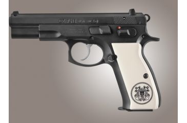 Image of Hogue CZ 75 Scrimshaw Ivory Polymer - Coast Guard 75036