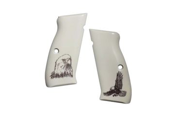Image of Hogue CZ 75 Scrimshaw Ivory Polymer - Eagle w/Talons 75024