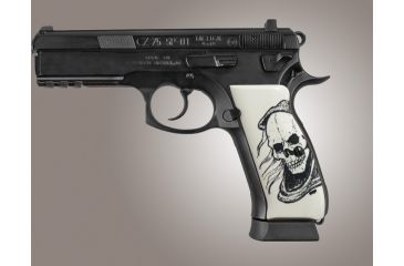 Image of Hogue CZ 75 Scrimshaw Ivory Polymer - Grim Reaper 75026