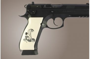 Image of Hogue CZ 75 Scrimshaw Ivory Polymer - Cobra Snake 75025