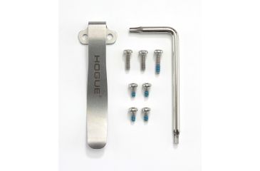 Image of Hogue Deep Carry Clip &amp; Torx Screw Kit  - Fits EX-01, EX-03, EX-04 and OTF, Tumbled Finish 34084