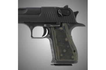 Image of Hogue Desert Eagle Checkered G 10 Od Green Camo 03178