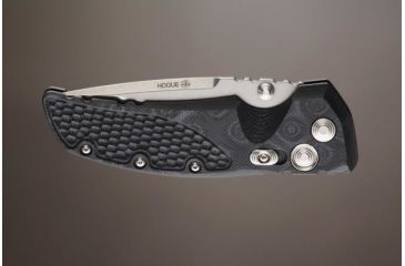 Image of Hogue EX-01 3.5in Tactical Folder Drop Point Blade Tumble Finish G-10 Frame - G-Mascus Black 34179