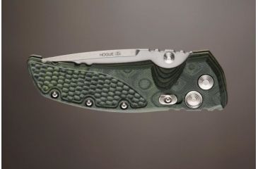 Image of Hogue EX-01 3.5in Tactical Folder Drop Point Blade Tumble Finish G-10 Frame - G-Mascus Green 34178