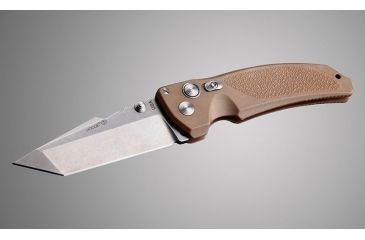 Image of Hogue EX-03 3.5in Folder Tanto Blade Tumble Finish Polymer Frame - Matte Brown 34363