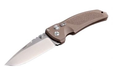 Image of Hogue EX-03 3.5in Folder Drop Point Blade Tumble Finish Polymer Frame - Matte Brown 34373