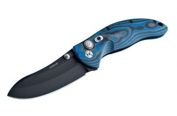 Image of Hogue EX-04 4in Folder Upswept Blade Black Finish G-10 Frame - G-Mascus Blue Lava 34453