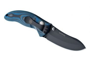 Image of Hogue EX-04 4in Folder Upswept Blade Black Finish G-10 Frame - G-Mascus Blue Lava 34453