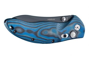Image of Hogue EX-04 4in Folder Upswept Blade Black Finish G-10 Frame - G-Mascus Blue Lava 34453