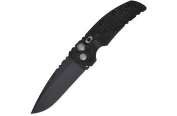 Image of Hogue EX-A01 Automatic Tactical Folding Knife, 3.5in, 154CM Stainless Steel, Black Cerakote Drop Point Blade, G-Mascus Black G10 Handle, 34139