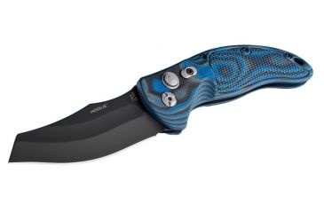 Image of Hogue EX-A04 3.5in. Auto Folder Wharncliffe Blade Black Finish G-10 Frame, G-Mascus Blue Lava 34423