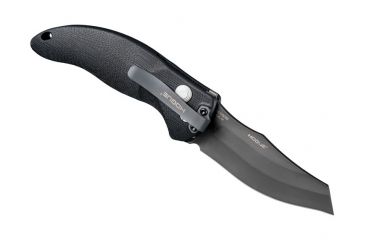 Image of Hogue EX-A04 Sig Tactical Automatic Folding Knife, 3.5in, Wharncliffe Blade, Grey PVD, G-10 Frame Solid Black/Black Sig Medallion, 36422