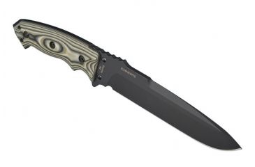 Image of Hogue EX-F01 7in Fixed Drop Point Blade A-2 Black Kote G-10 Scales - G-Mascus Green 35158