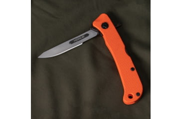 Image of Hogue Expel Folding Knife, 2.5 in, High Carbon Steel, Scalpel Blade, Blaze Orange Handle, 35834