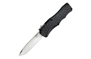 Image of Hogue Exploit Automatic Folding Knife, 3.5in, CPM S30V Stainless Steel, Tanto Blade, Stone Tumbled, Matte Black Aluminum Handle, 34040