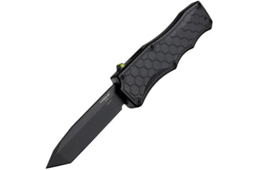 Image of Hogue Exploit OTF Automatic, 3.5in Tanto Blade - Black PVD Finish Matte Black Aluminum Frame - Tritium Trigger, 34047