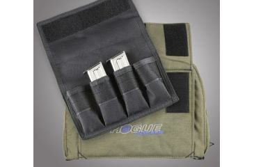 Image of HOGUE Gear Medium Pistol Bag w/ Front Pocket and 4 Magazine Pouch, OD Green 9in. Tall 12in. Long 59241