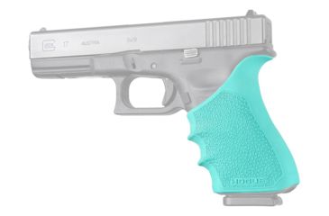 Image of Hogue Glock HandAll Beavertail Grip Sleeve, Glock 17 MOS/17L/22/35/35 MOS/34/34 MOS/31/37, Gen 3/4, Aqua, 17034