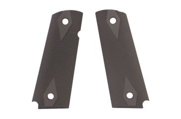 Image of Hogue Govt 3/16 Thin Checkered Aluminum, Matte Green, Anodized 01471