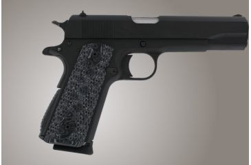 Image of Hogue Govt. G-10 Magrip Kit - Piranha Grip Arched Mainspring G-Mascus Black/Gray 01237-BLKGRY