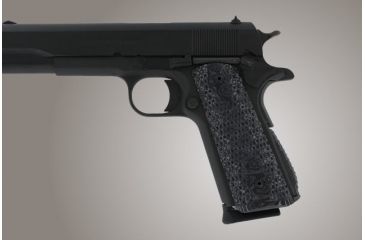 Image of Hogue Govt. G-10 Magrip Kit - Piranha Grip Arched Mainspring G-Mascus Black/Gray 01237-BLKGRY