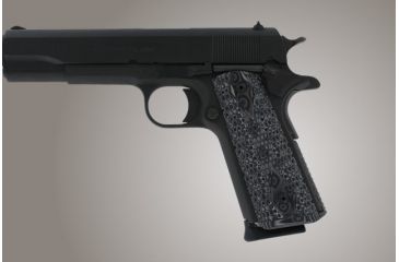 Image of Hogue Govt. G-10 Magrip Kit - Piranha Grip Flat Mainspring G-Mascus Black/Gray 01227-BLKGRY