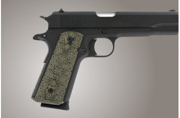 Image of Hogue Govt. G-10 Magrip Kit - Piranha Grip Flat Mainspring G-Mascus Green 01228