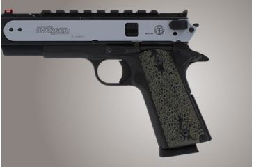Image of Hogue Govt. Model Piranha Grip G-10 - G-Mascus Green 45138