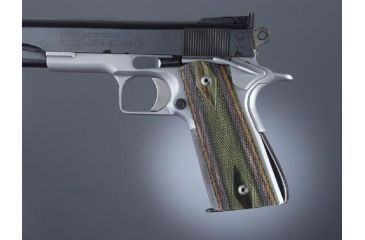 Image of Hogue Govt. Model Lamo Camo S&amp;A Mag.-Well Checkered 45471
