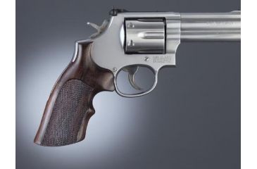 Image of Hogue GP100/Super Redhawk Rosewood Top Finger Groove Checkered 80951