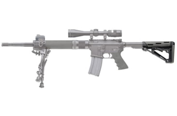 Image of Hogue Grooved Beavertail Grip &amp; Collapsible Buttstock Kit, AR-15/M16, Mil-Spec Buffer Tube, Slate Grey, Universal, 15556