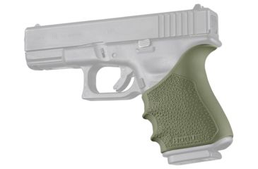 Image of Hogue HandAll Beavertail Grip Sleeve, Glock 19 Gen3/4, OD Green, 17041