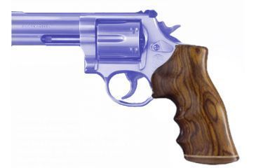 Image of Hogue Handgun Grip, Coco Bolo Big Butt Checkered - Ruger GP100/Super Redhawk 80825