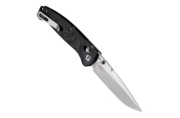 Image of Hogue Mysto 3.4in ABLE Lock Folding Knife, CPM MagnaCut Stainless Steel, Drop Point Blade, Richlite Black Diamond/Metal Element Handle, 24457