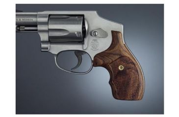 Image of Hogue J Frame Round Butt Pau Ferro Bantam, Checkered 61351