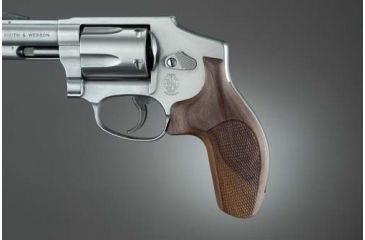 Image of Hogue J Frame Round Butt, Pau Ferro No Finger Groove Checkered 60311