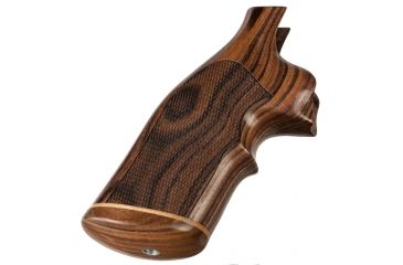 Image of Hogue K or L Sq. Butt Kingwood Top Finger Groove Stripe Cap Checkered 10641