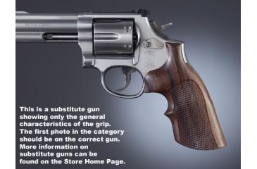 Image of Hogue GP100/Super Redhawk Pau Ferro Top Finger Groove Checkered 80351