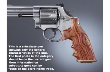 Image of Hogue Taurus Med. &amp; Lg. Rd.Butt Tulipwood Stripe/Cap, Checkered 65721