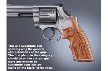 Image of Hogue Taurus Med. &amp; Lg. Rd.Butt Tulipwood Top Finger Groove. Stripe/Cap, Checkered 65741