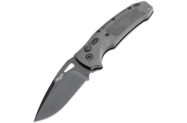 Image of Hogue K320A Tactical Automatic Folding Knife, 3.5 in, Stainless Steel, Drop Point Blade, Grey Handle, 36332H