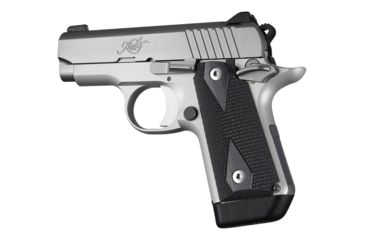 Image of Hogue Kimber Micro .380 Ambidextrous Grip, Checkered, G10, Black, 40159