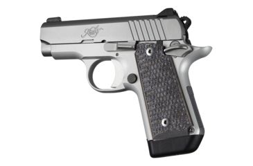 Image of Hogue Kimber Micro .380 Ambidextrous Grip, Piranha, G10, Black/Grey, 40127