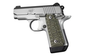 Image of Hogue Kimber Micro .380 Ambidextrous Grip, Piranha, G10, Green Lava, 40128