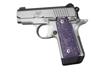 Image of Hogue Kimber Micro .380 Ambidextrous Grip, Piranha, G10, Purple Lava, 40728